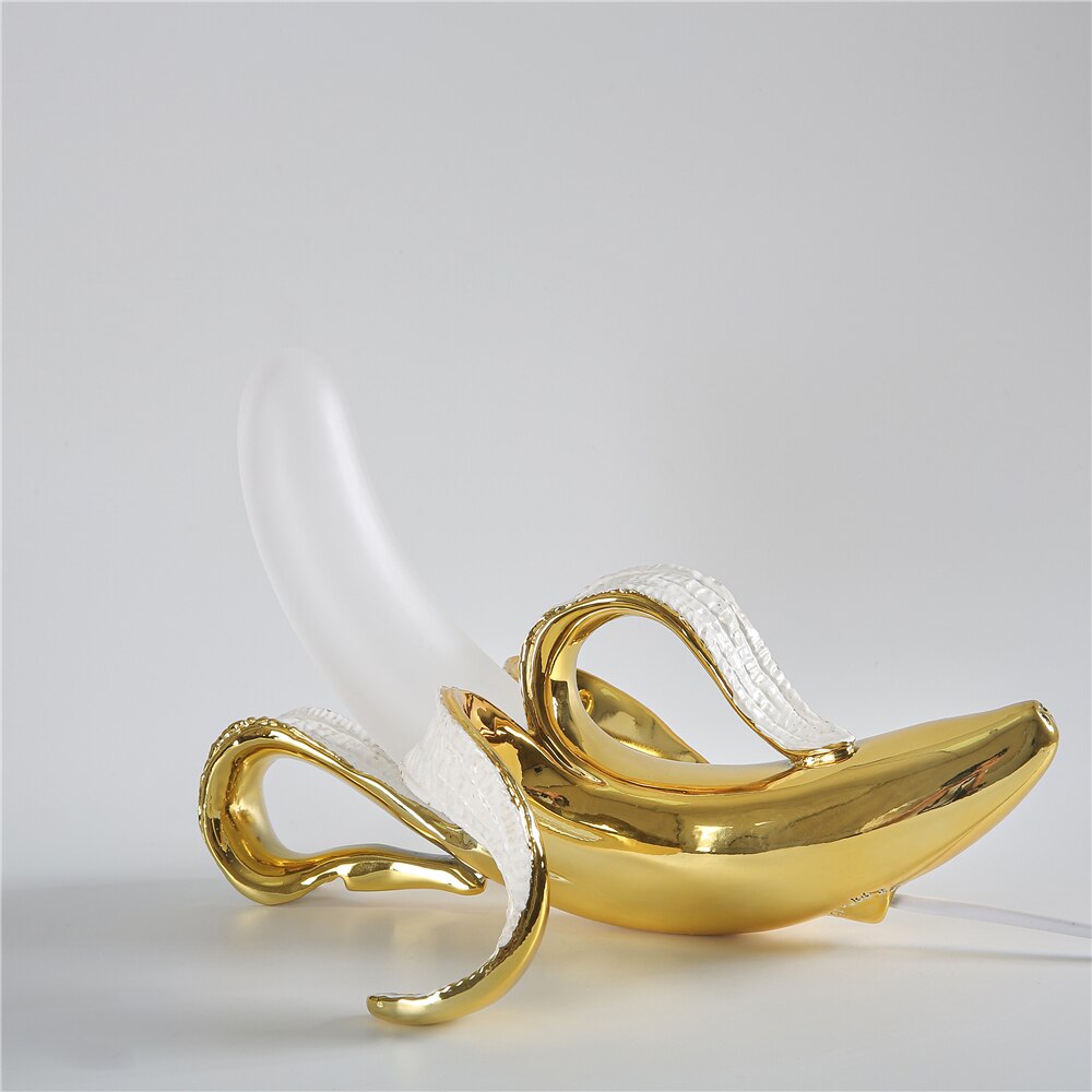 Golden Arc Banana Table Lamps