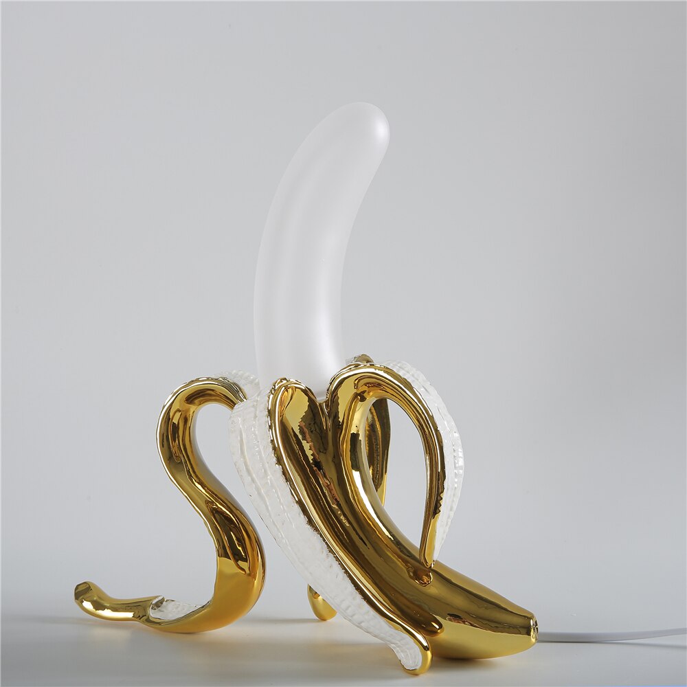 Golden Arc Banana Table Lamps