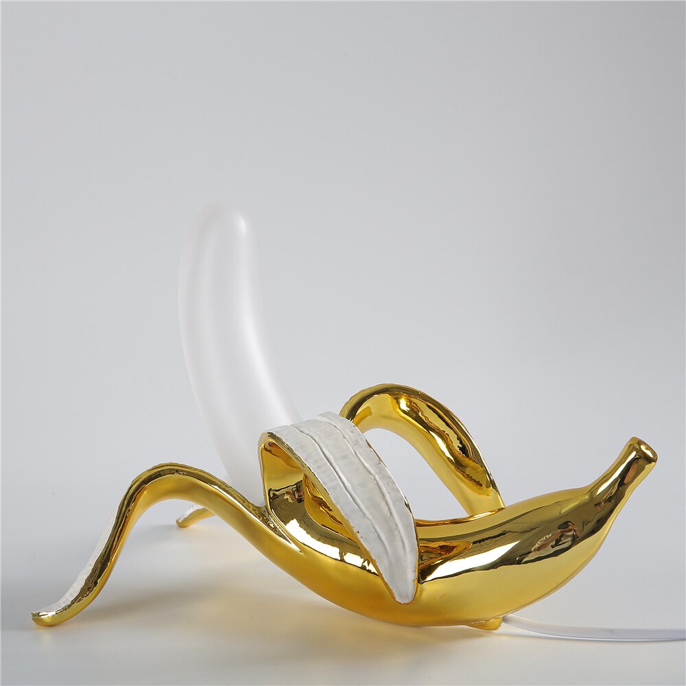 Golden Arc Banana Table Lamps