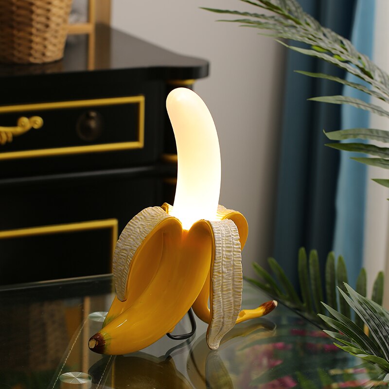 Golden Arc Banana Table Lamps