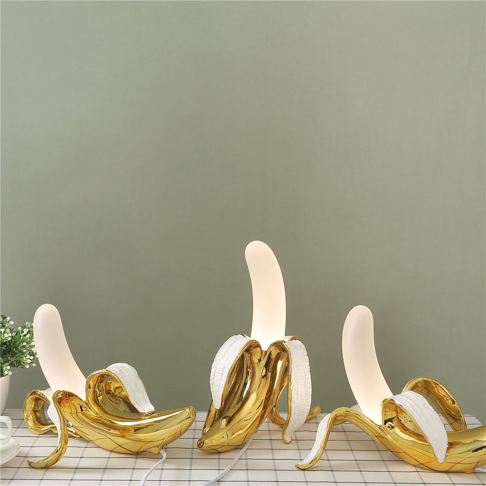 Golden Arc Banana Table Lamps