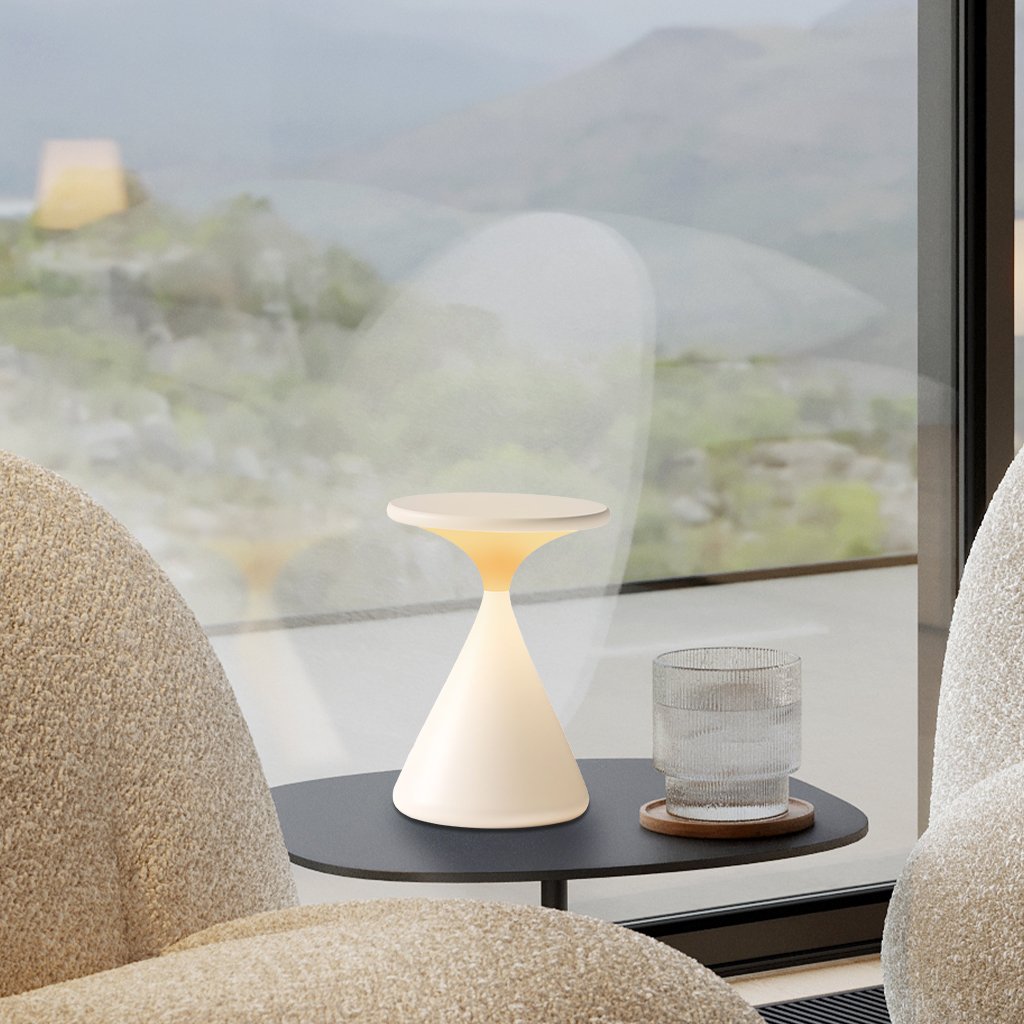 LumaSphere - Cordless Hourglass Table Lamp